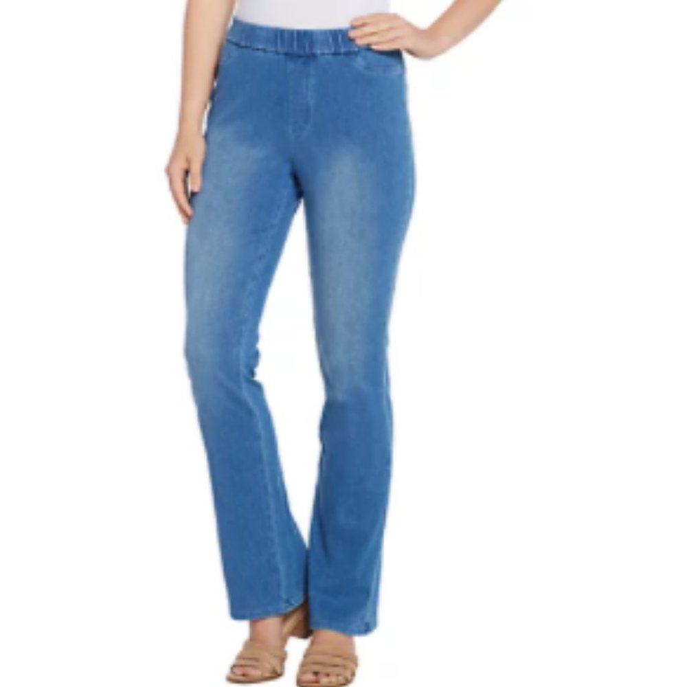 Isaac Mizrahi Live Petite Stretch Boot Cut Jeans